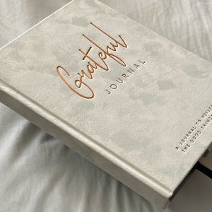 Hardcover Grey Felt Gratitude Journal